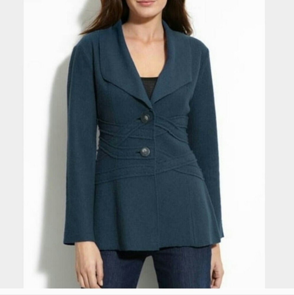 Nic + Zoe Red Wool Blazer Jacket Size PL - Picture 8 of 8